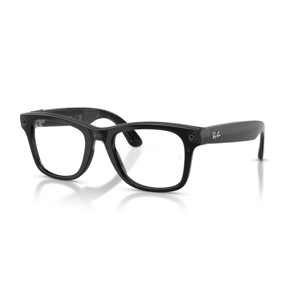Умные очки Ray-Ban Meta Wayfarer (Gen 3) Transparent Black / Transitions Clear to Aquamarine 50–53