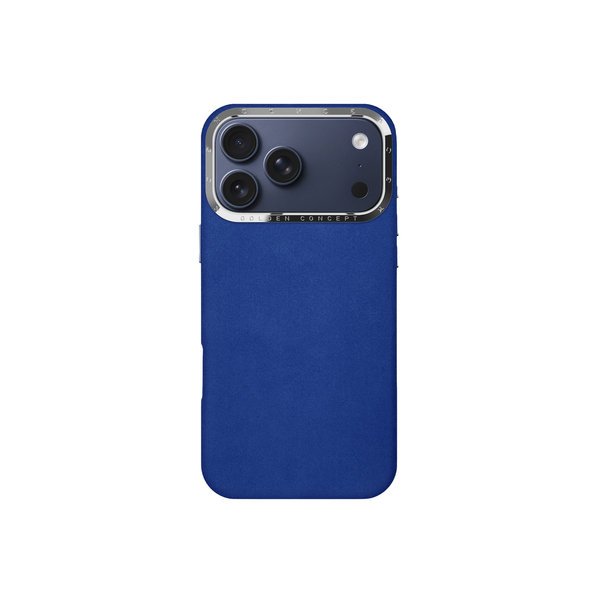 Чехол из Alcantara цвет Midnight Blue от Golden Concept для iPhone 17 Pro