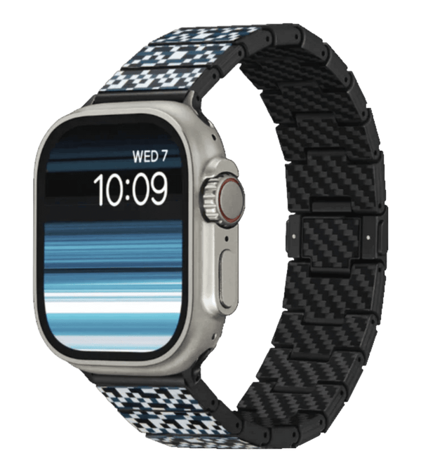 Pitaka Apple Watch Band Dreamland-Mosaic Aramid Karbon tolasi