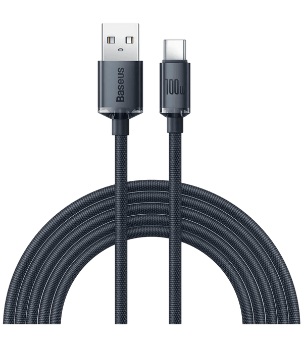 Кабель Baseus Crystal Shine Series Fast Charging Data Cable USB to Type-C 100W Black