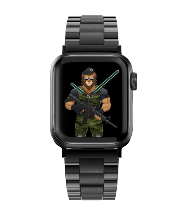 Ремешок Green Lion Metallic Grande 42-44 MM Black