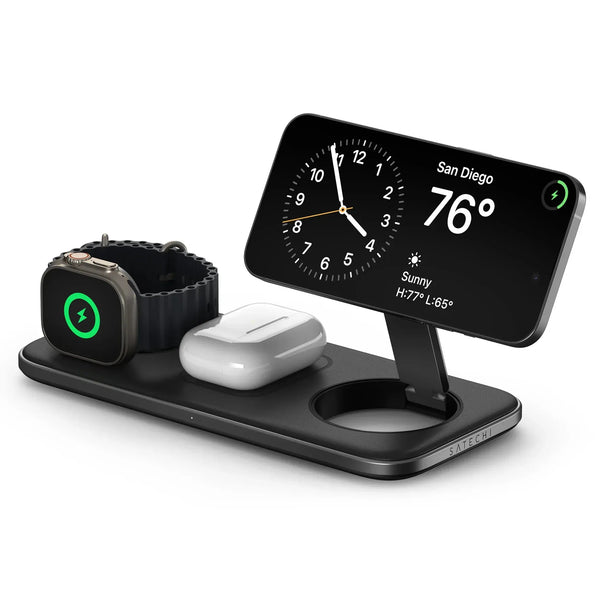 SATECHI Qi2 Trio Wireless Charging Pad - with Type A,C,G plugs