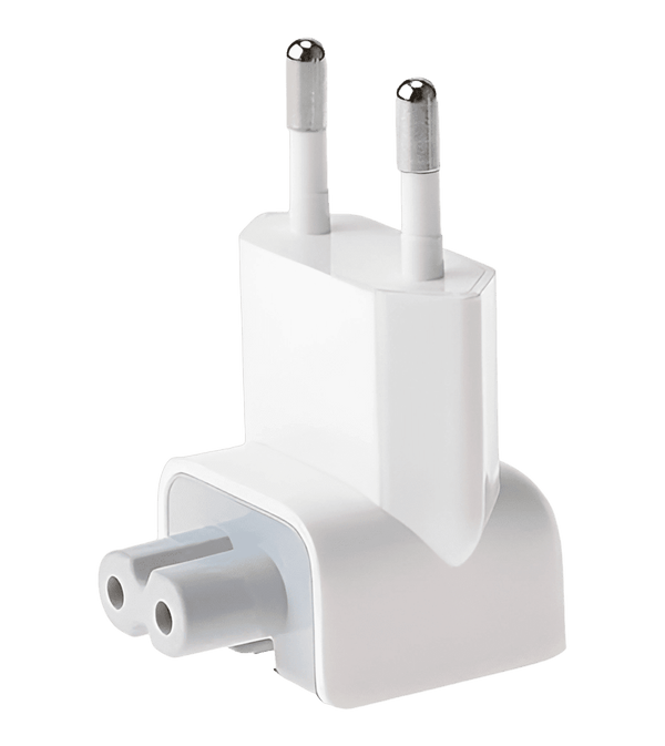 Adapter 2-pinli vilka Duckhead quvvat adapteri Oq